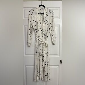 MasonGrey Skyler Cloud Jersey Banded Long Robe with Stars | Size Large